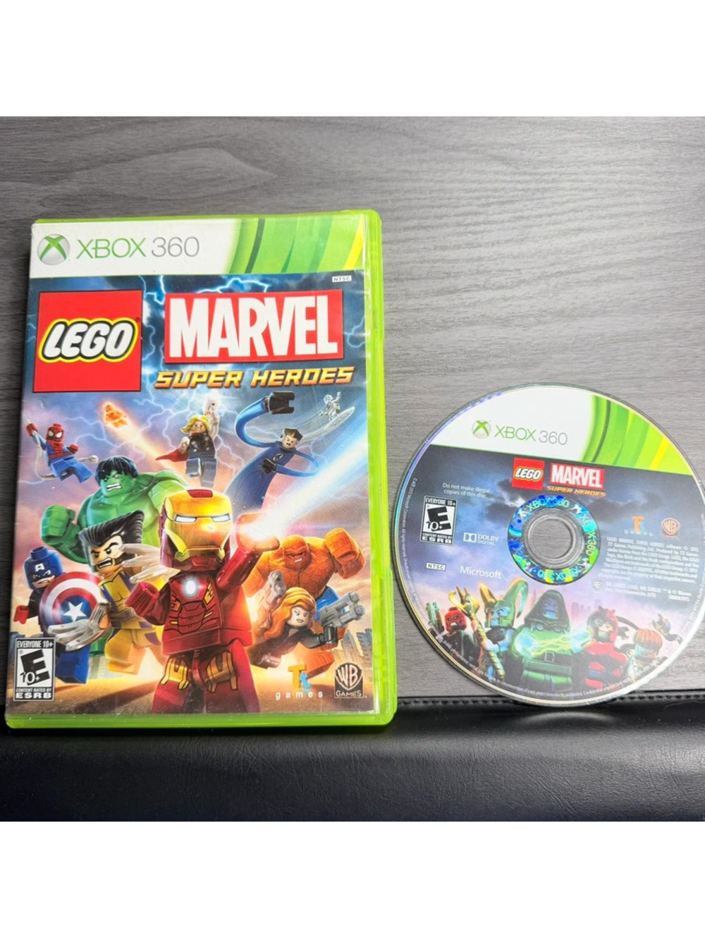 LEGO Marvel Super Heroes Microsoft Xbox 360 Game Disc Case 2013 Marvel